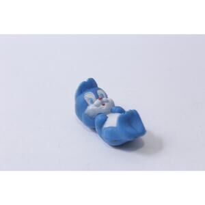 Blue Bunny, Lying Down, PVC Figure, Cute Animal, Vintage, Toy, ~ 250113-WH 62